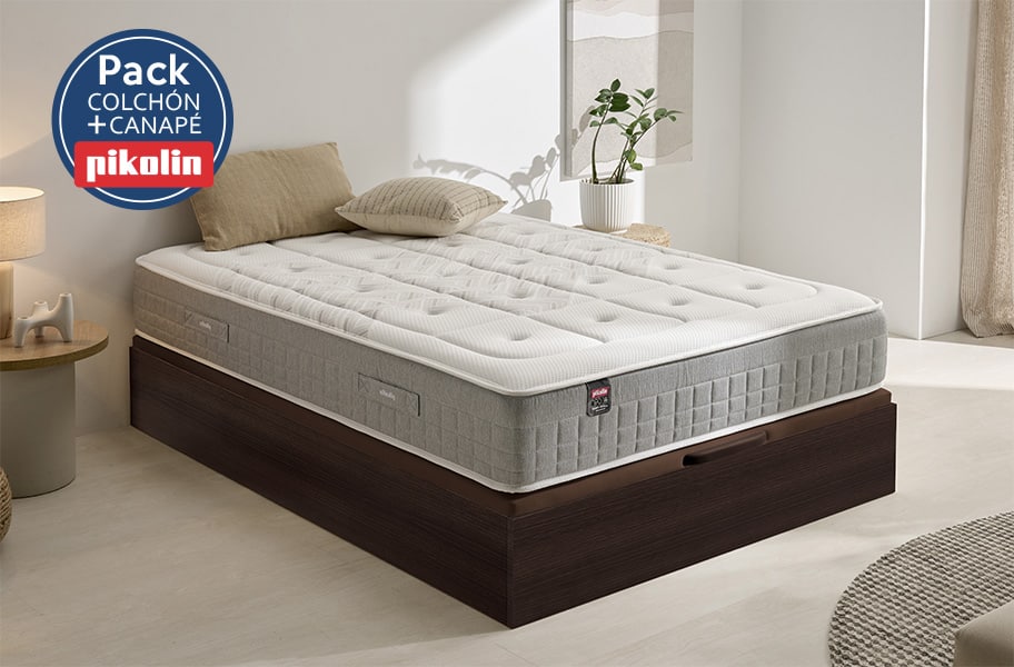 Pack colchón muelles ensacados Tucana y canapé MagicBox Pikolin - principal