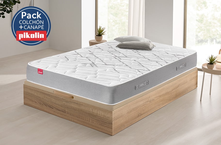Pack colchón muelles ensacado Calatea y canapé Magicbox Pikolin - principal
