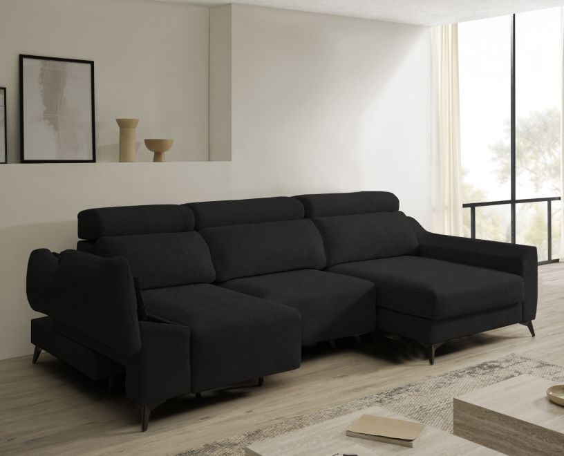 Sofá chaise longue de tela Dania de HOME - principal