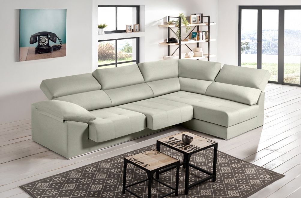 Sofá rinconera de tela Nirvana de HOME - principal