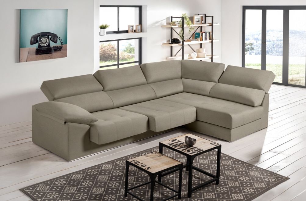 Sofá rinconera de tela Nirvana de HOME - principal