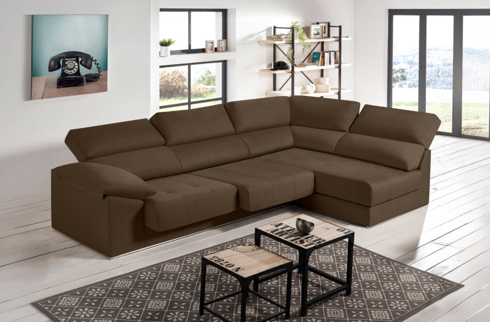 Sofá rinconera de tela Nirvana de HOME - principal